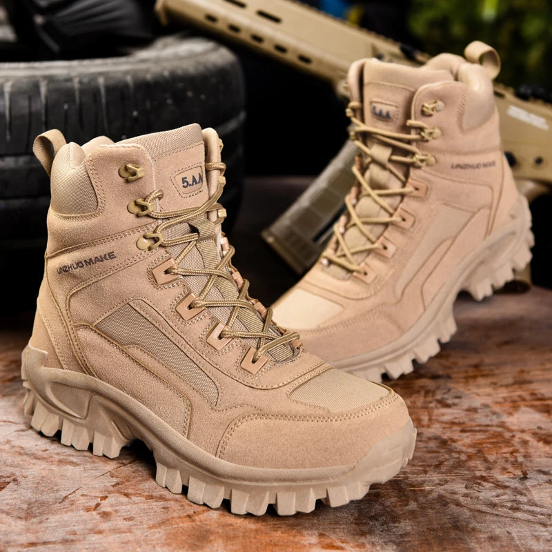 Mens Climbing Boots Wear-resistant Puncture-resistant