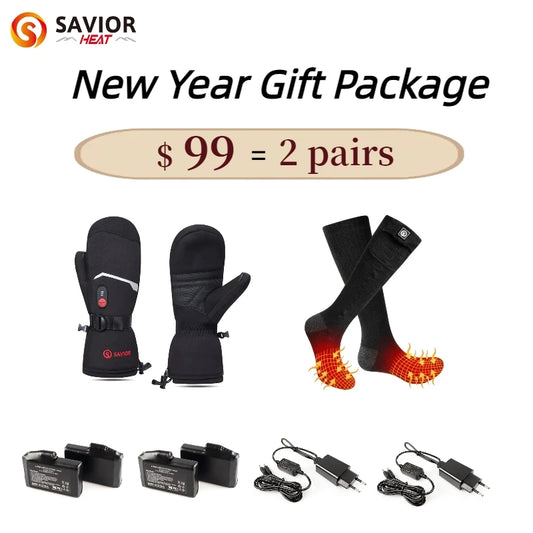 SAVIOR HEAT Heated Gloves with Rechargeable Battery