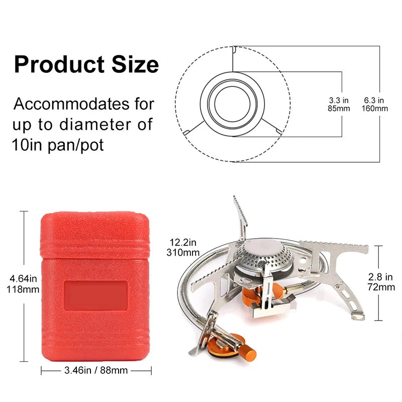 Camping Gas Stove  Backpacking Hiking Picnic 3500W