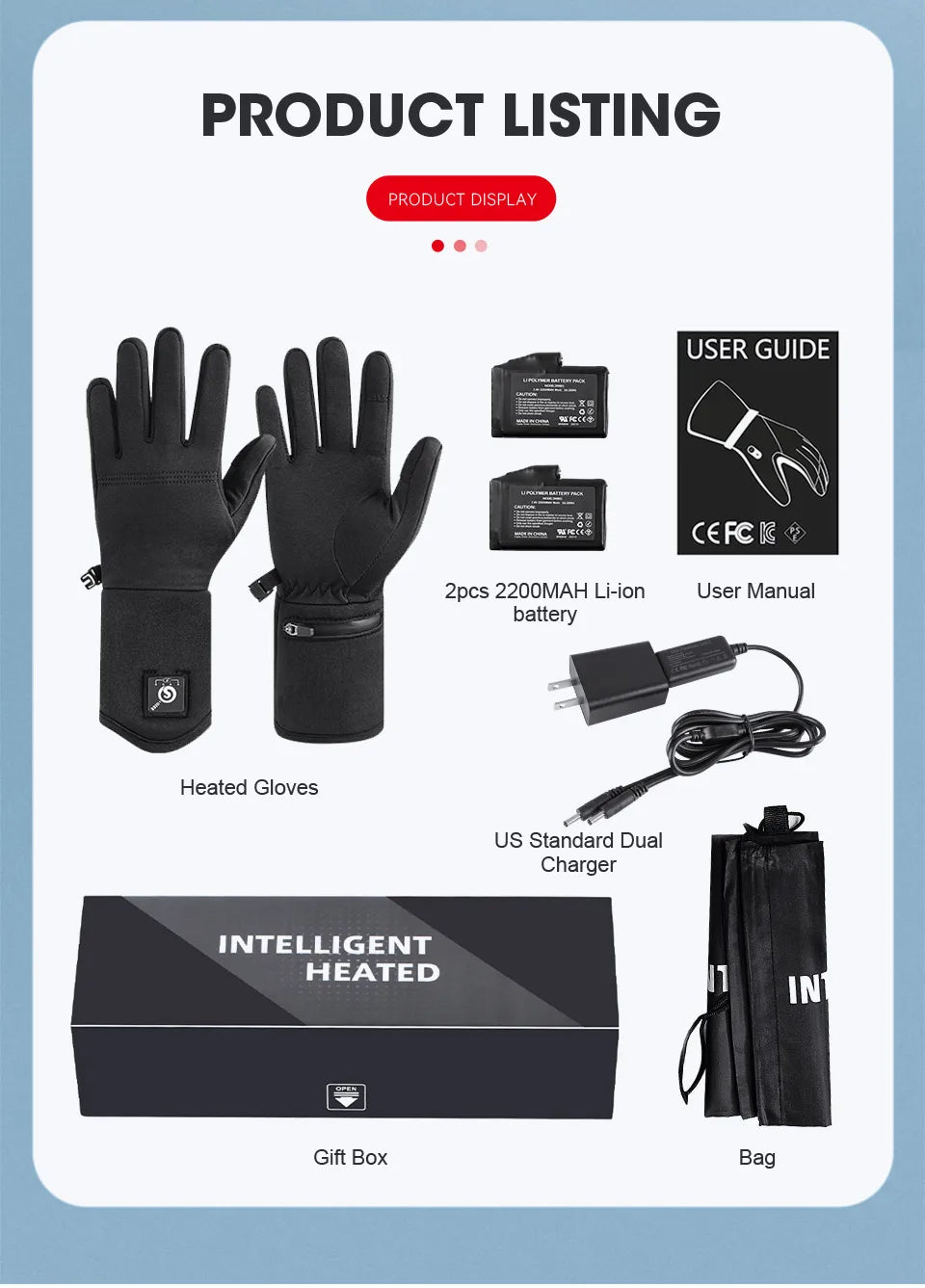 Savior Electric Heated Glove Liners for Men Women Rechargeable