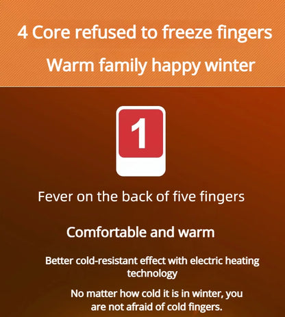 Rechargeable Heated Gloves With Touch screen