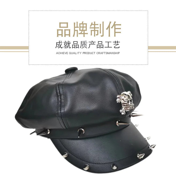 Trendy non mainstream men's and women's hats with rivets