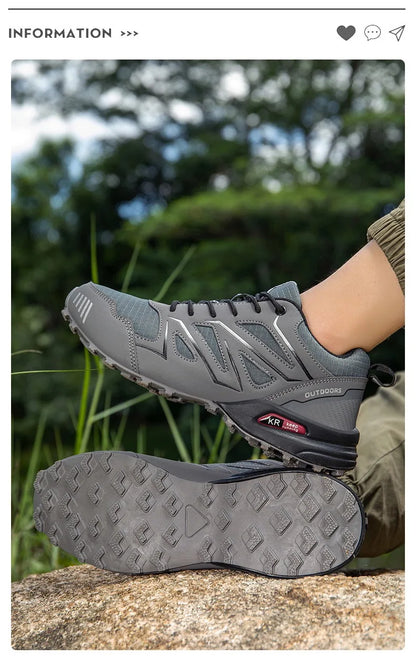 Men's Outdoor Waterproof Leather Hiking Shoes