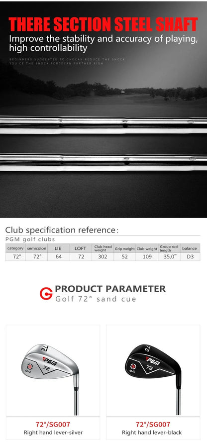 PGM Right Handed Stainless Steel Sand Wedge72 Degree