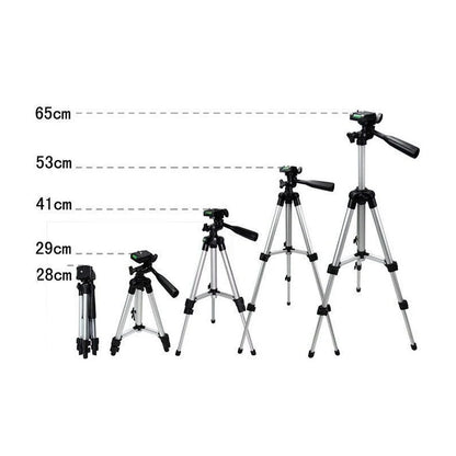 3-way Head 4-section Legs with Quick Lever Locks Cam Tripod