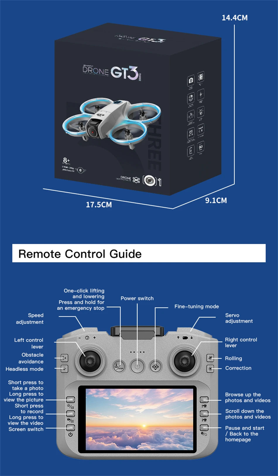 GT3 MAX New 8K 5G GPS Professional HD Drone