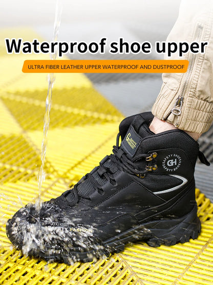 Waterproof Work Boots Men's Safety Steel Toe