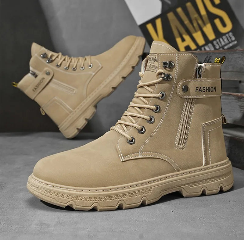 Men's Work Boots Spring Autumn Anti-slip Waterproof