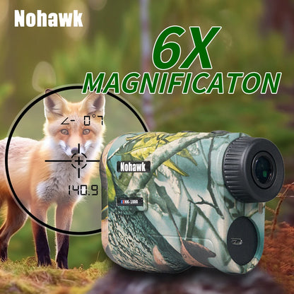 NOHAWK Hunting Rangefinder, 1000M/Yds,  6x Magnification