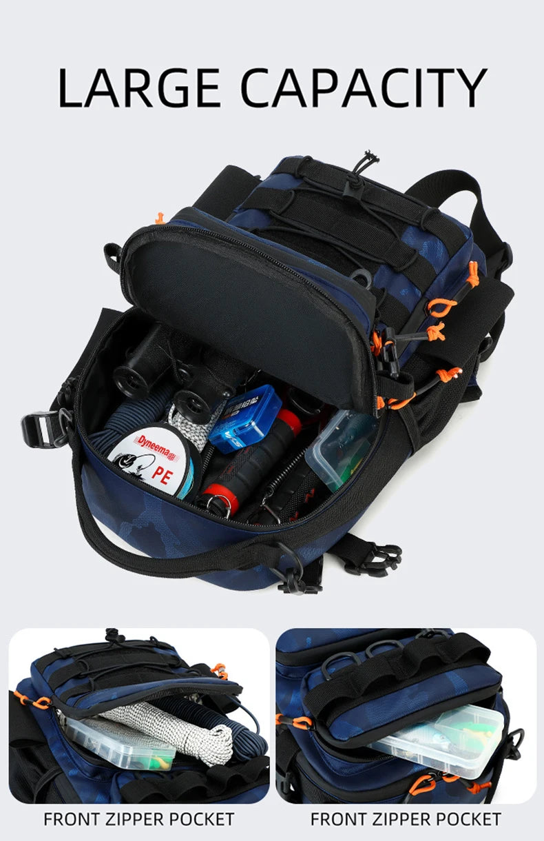 Fishing Lure Backpack with Rod Holder
