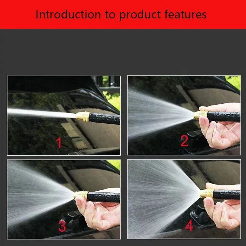 25FT-100FT Expandable Magic Hose High Pressure Car Wash Hose With Spray Gun Set Outdoor Watering Irrigation Tool Garden Hose