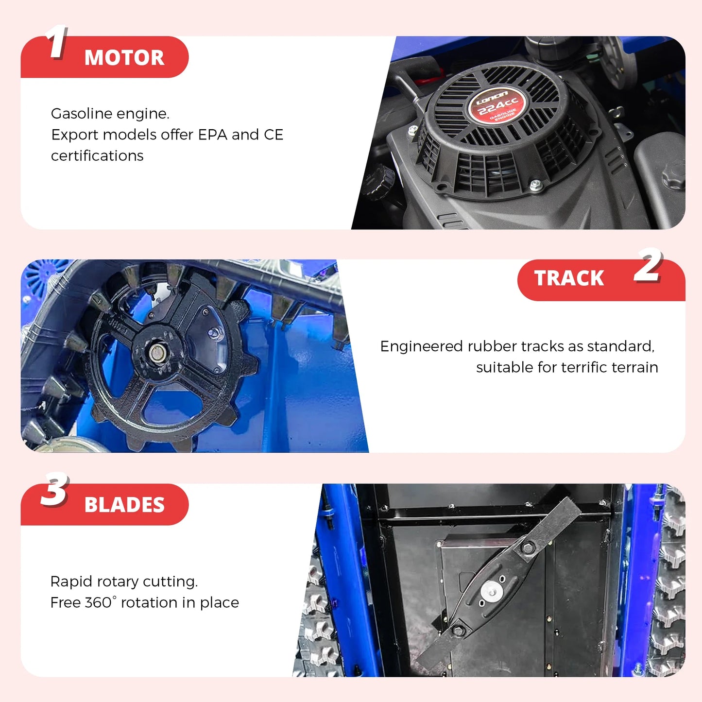 2-in-1 Lawn Mower with Snow Shovel Attachment with Remote Control