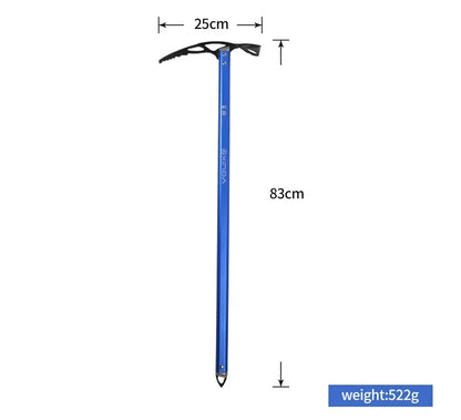 Climbing Ice Axe Aluminum Mountaineering Ice Tool 60 / 70 Cm