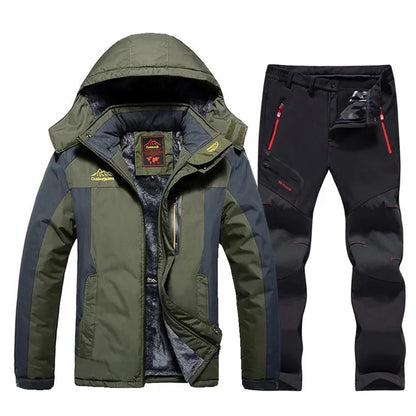 Men's Windproof Waterproof Skiing And Snowboarding Jacket and Pants Set