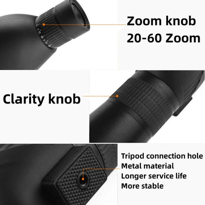 60X HD Zoom Spotting Scope Powerful Magnification