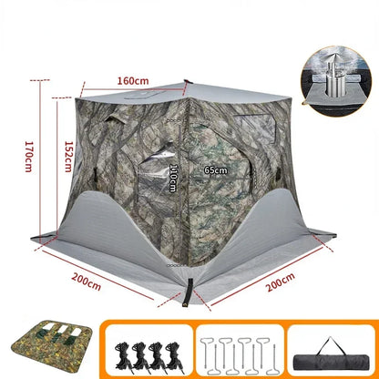 YOUSKY Outdoor Ice Fishing Tent 3-4 Person with Chimney Vent