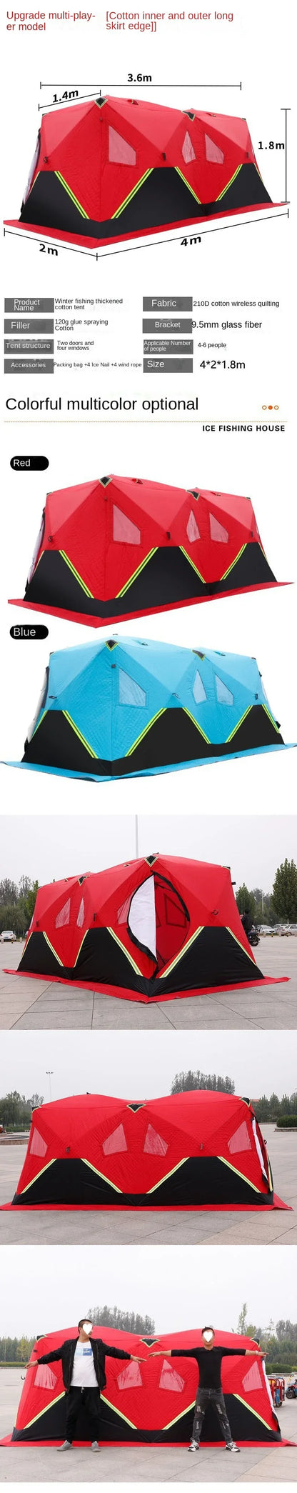 Winter Ice Fishing Tent Triple Thick Cotton  Wind Proof Waterproof