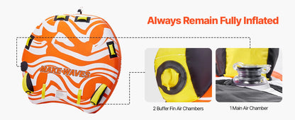 1-2Riders Towable Tube for Boating