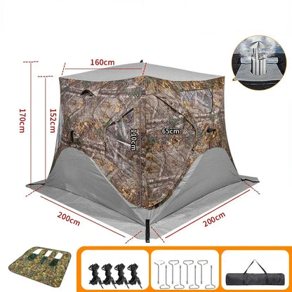 YOUSKY Outdoor Ice Fishing Tent 3-4 Person with Chimney Vent