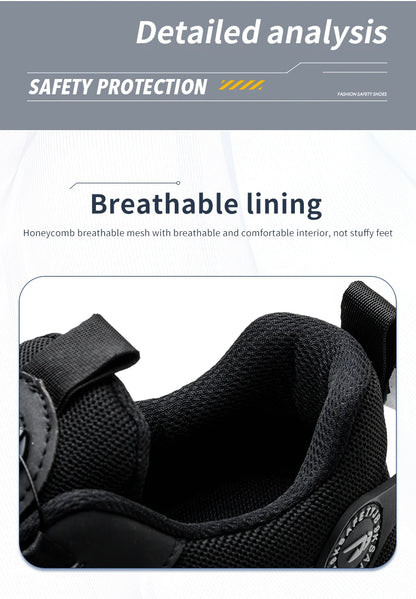 Soft sole comfortable anti-smash anti-puncture safety shoe