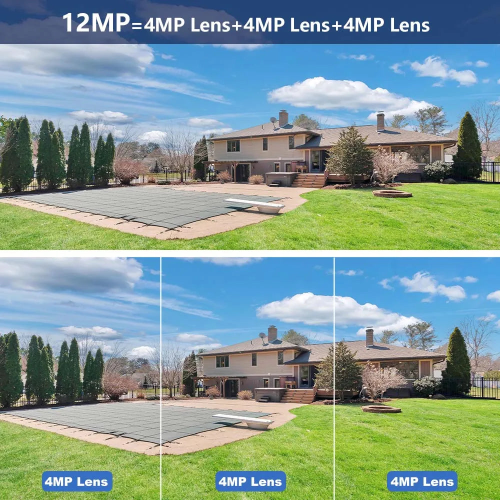12MP 6K Outdoor WIFI CCTV 8MP Surveillance Cam