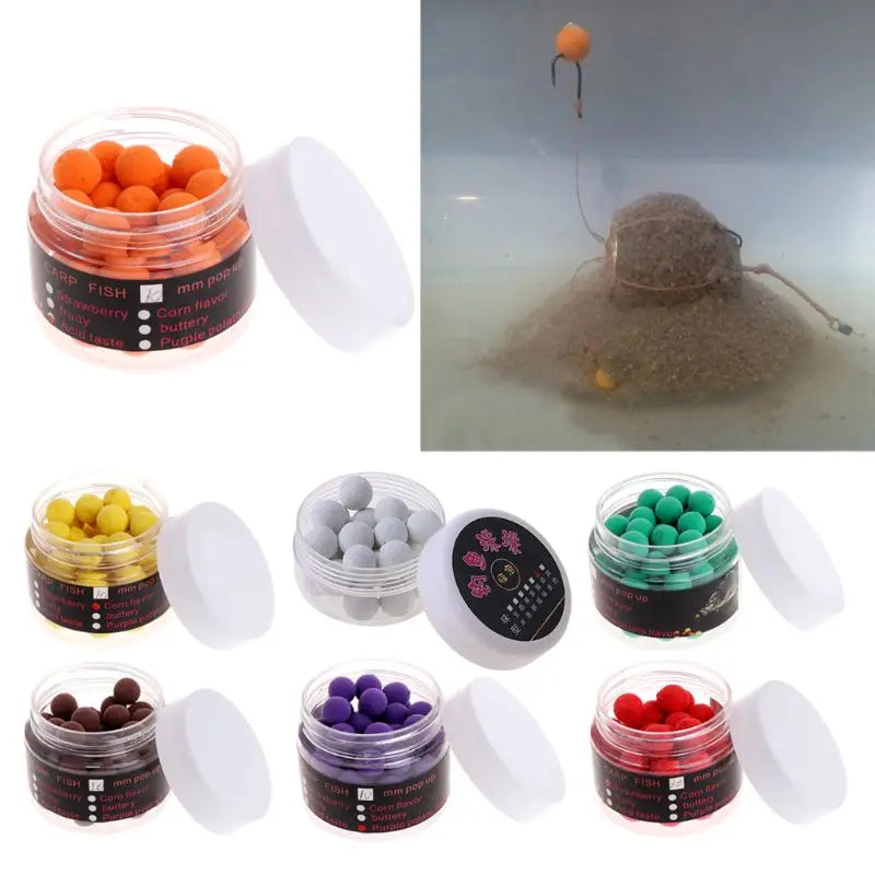 Floating Fishing Lure with Beads, Artificial Baits, 1 Box