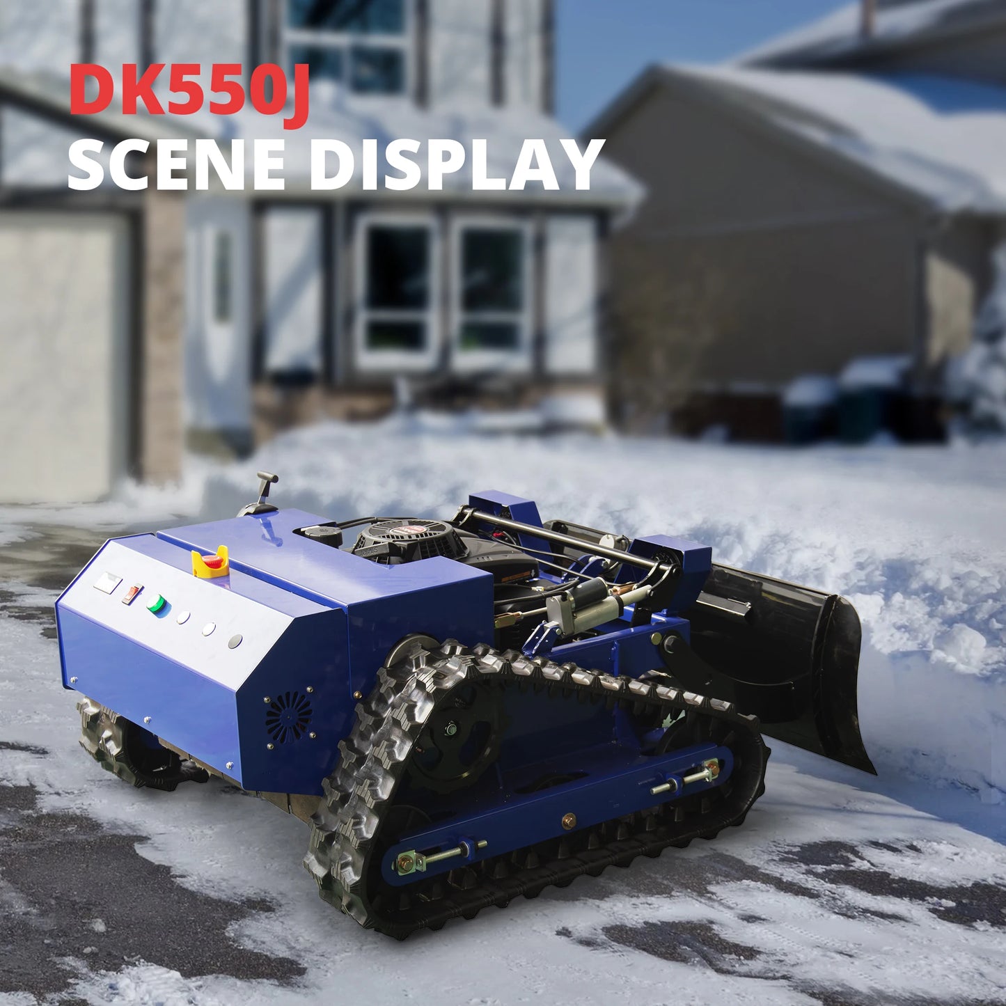 2-in-1 Lawn Mower with Snow Shovel Attachment with Remote Control