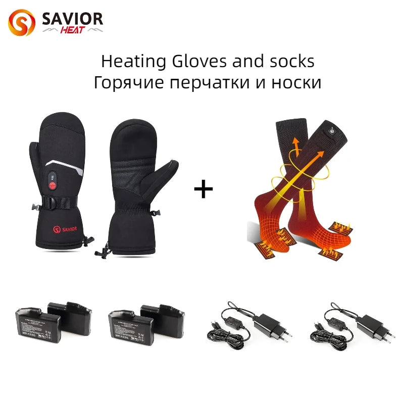 SAVIOR HEAT Heated Gloves with Rechargeable Battery