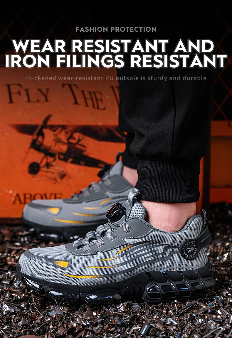 Soft sole comfortable anti-smash anti-puncture safety shoe