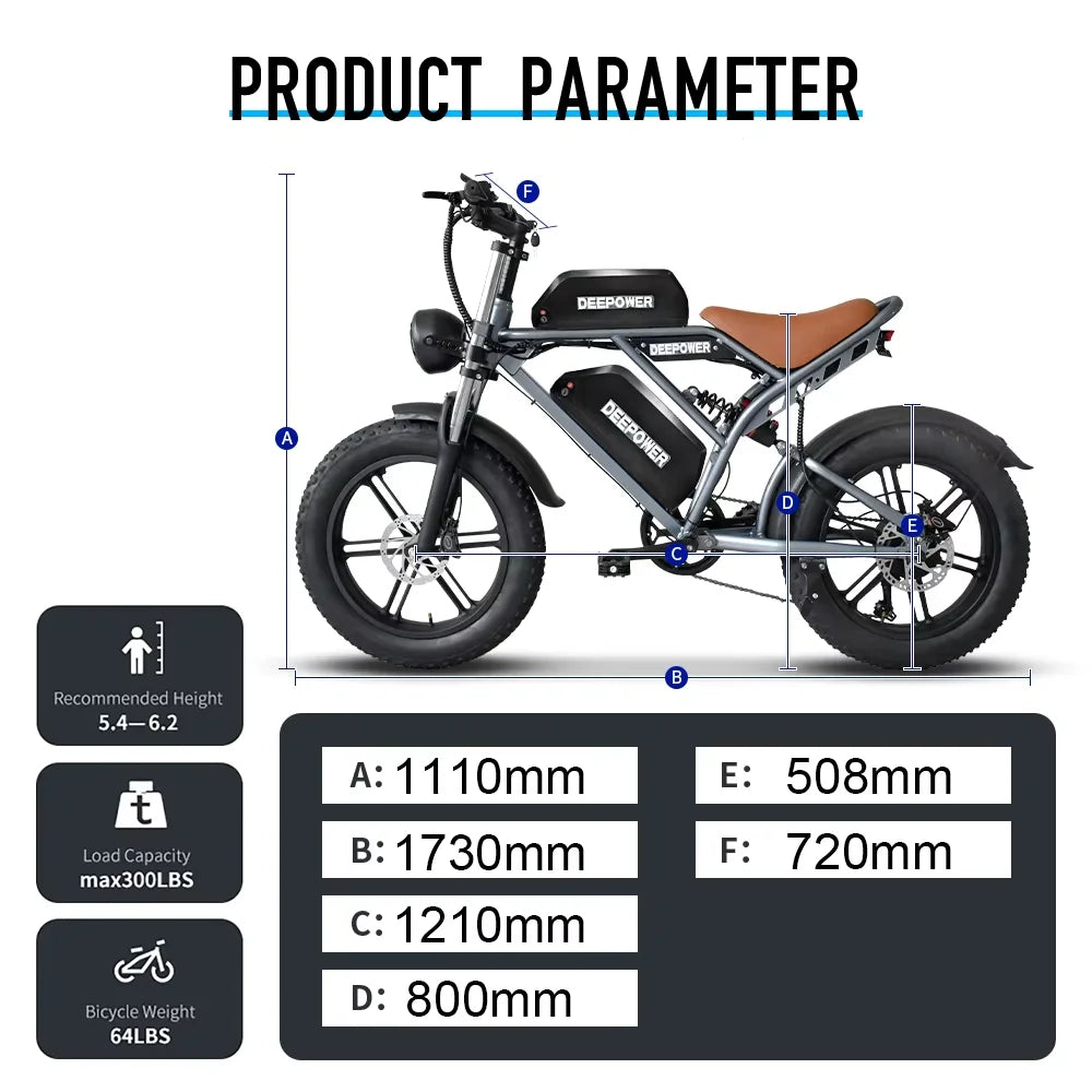 Deepower S8 2000W+1500W Dual Motor Electric Bike