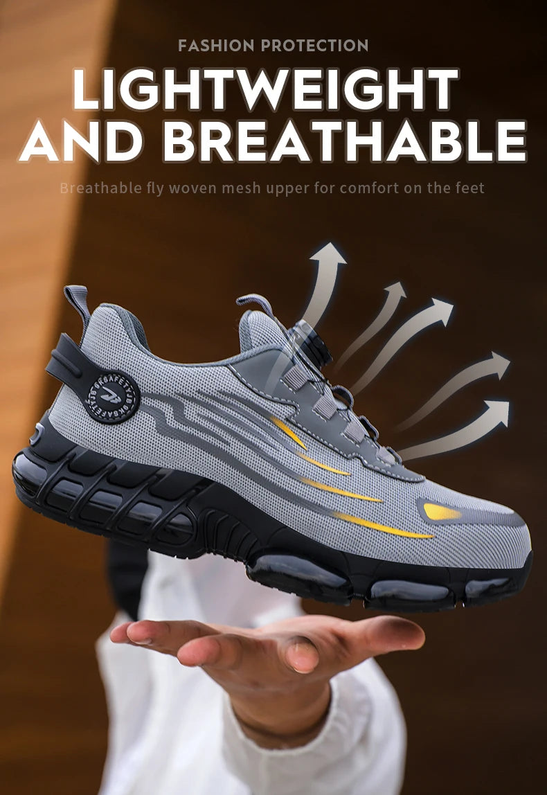 Soft sole comfortable anti-smash anti-puncture safety shoe