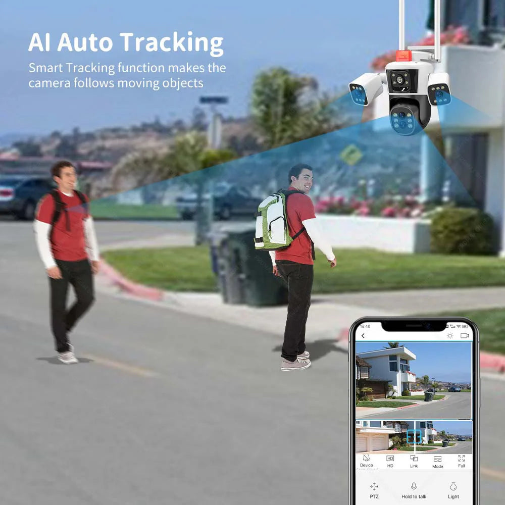 8K 16MP WiFi 10X Zoom  Motion Detection Surveillance Camera