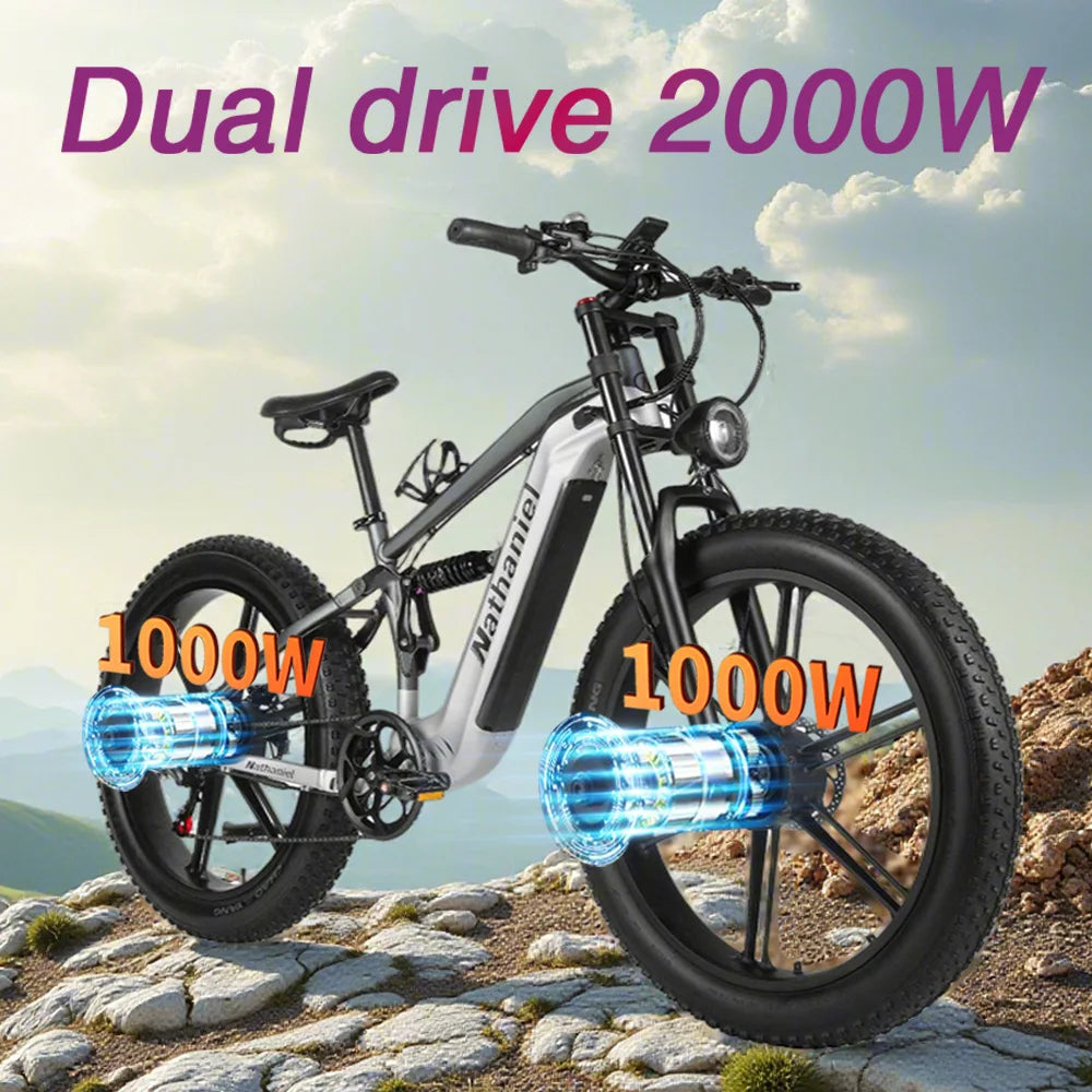 Nathaniel SYR09  26*4.0 electric bike, dual motor 2000W