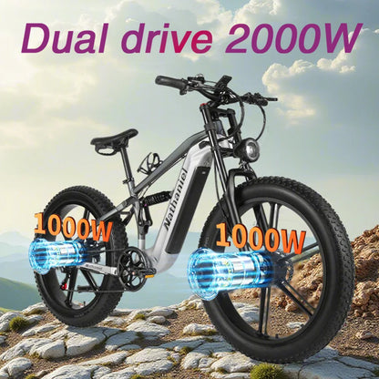 Nathaniel SYR09  26*4.0 electric bike, dual motor 2000W