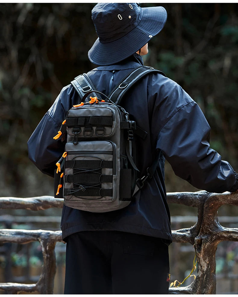 Fishing Lure Backpack with Rod Holder