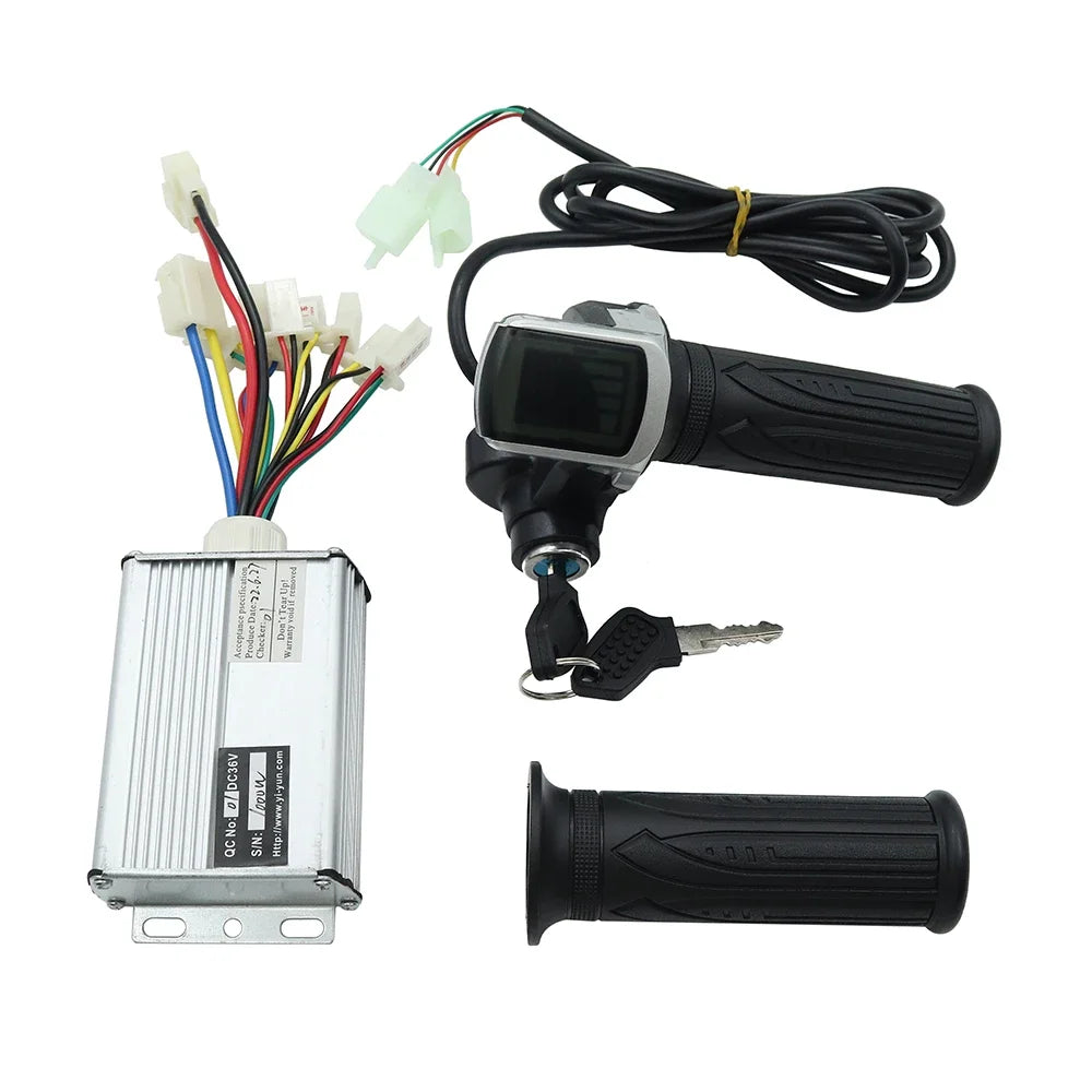 Electric Bike Motor Brushed Controller & Throttle Twist Grip