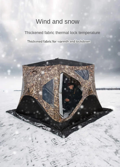 YOUSKY Outdoor Ice Fishing Tent 3-4 Person with Chimney Vent