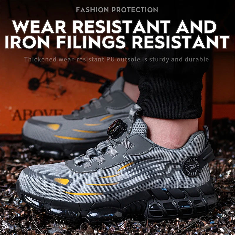 Soft sole comfortable anti-smash anti-puncture safety shoe