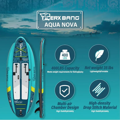 11'x47''x6'' Inflatable Fishing Kayak, High-Performance