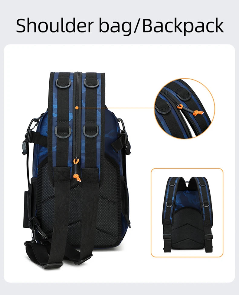 Fishing Lure Backpack with Rod Holder
