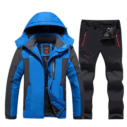 Men's Windproof Waterproof Skiing And Snowboarding Jacket and Pants Set