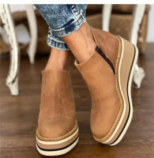 New Flat Women's Zipper Boots