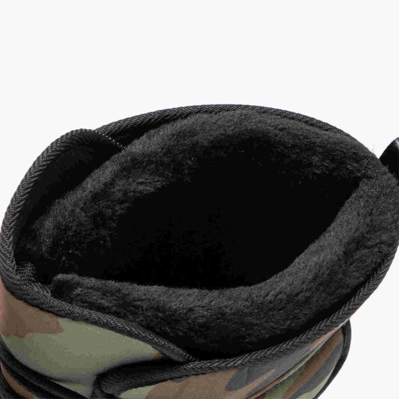 Warm Men Plush Snow Boots High Top Winter Men's Mid Calf Boots Waterproof Motorcycle Outdoor Anti-Slip Men Hiking Boots New