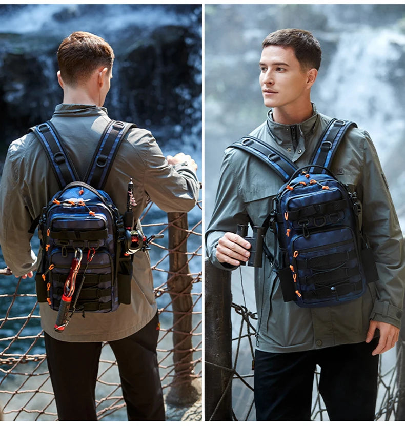 Fishing Lure Backpack with Rod Holder