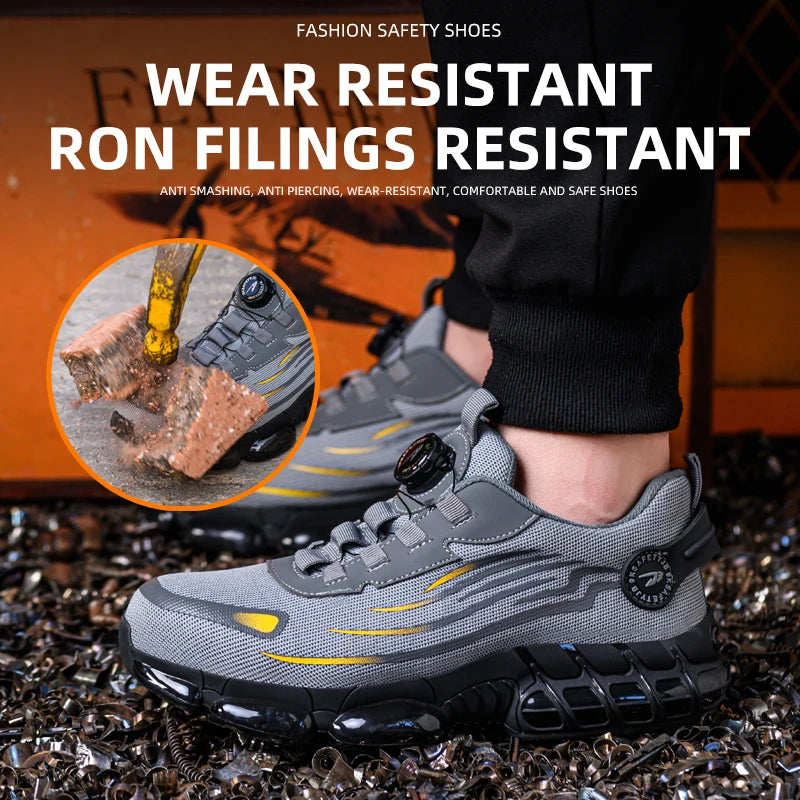 Soft sole comfortable anti-smash anti-puncture safety shoe