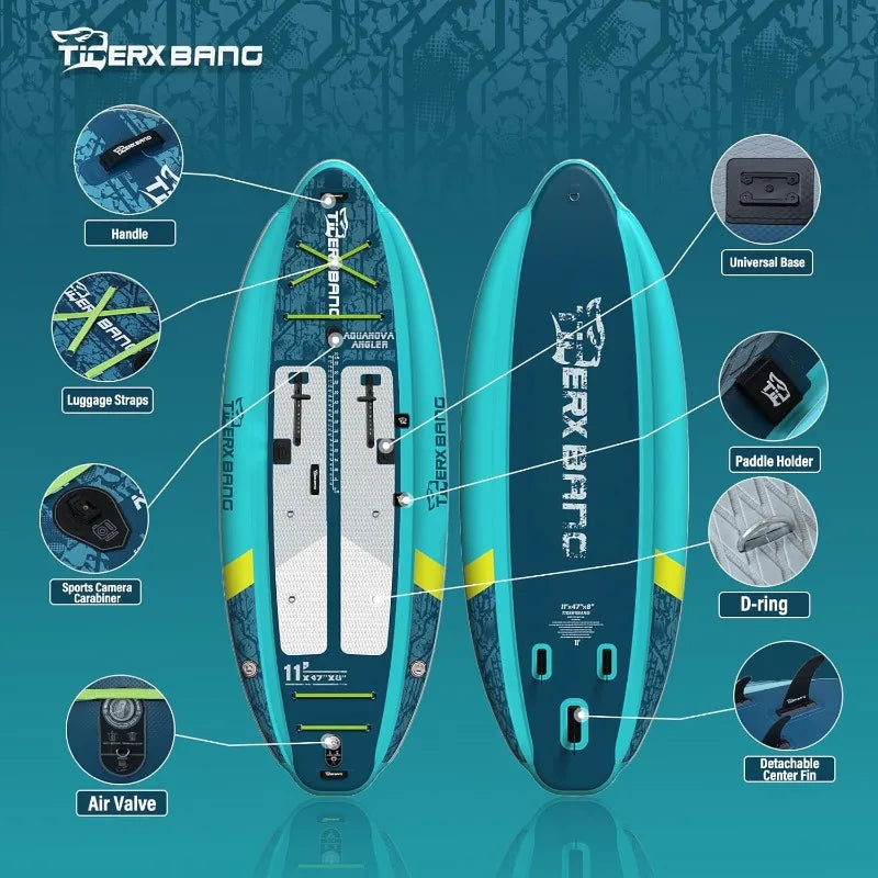 11'x47''x6'' Inflatable Fishing Kayak, High-Performance
