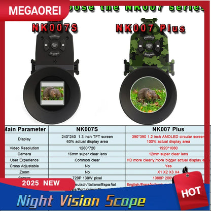 Megaorei NK007 2025 New 1080P Night Hunting Scope