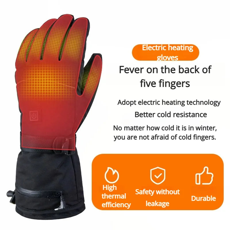 Rechargeable Heated Gloves With Touch screen