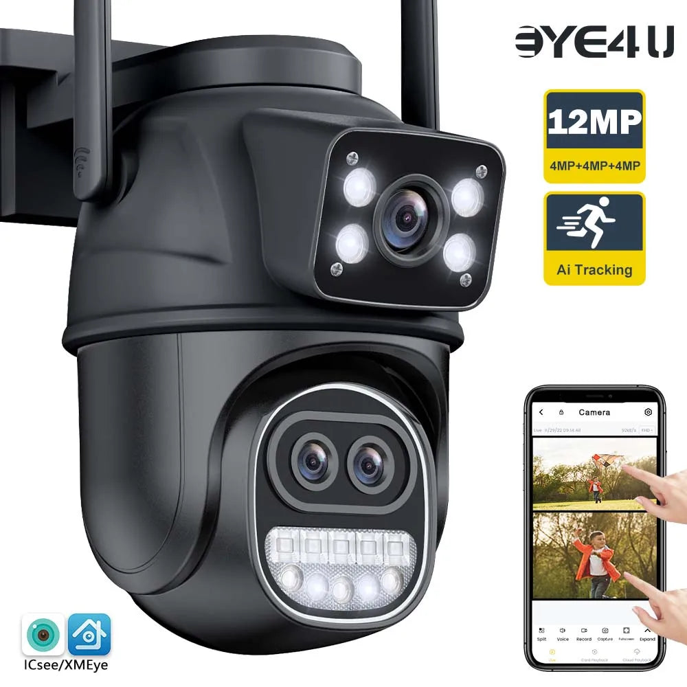 12MP 6K Outdoor WIFI CCTV 8MP Surveillance Cam