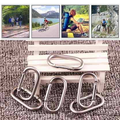2pcs Alloy Aluminum Survival Gear Mountaineering Carabiner